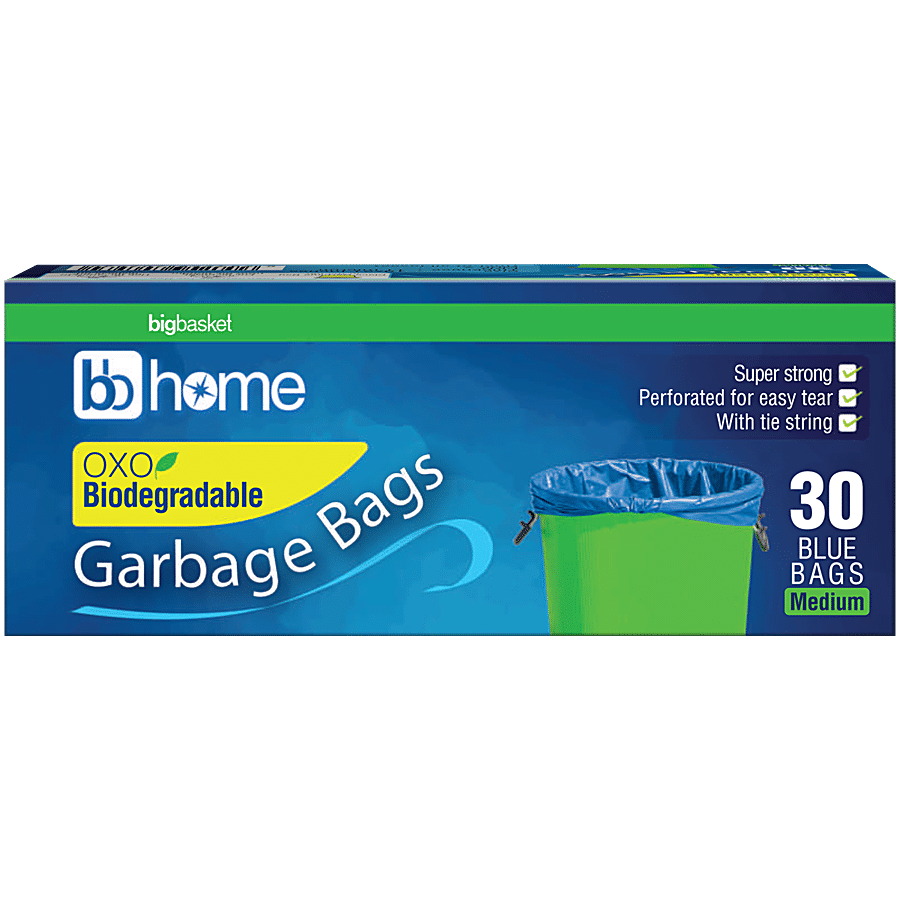 Simple Disposable Garbage Bags Medium Size For Home 30 Bag Per Roll Pack Of  4