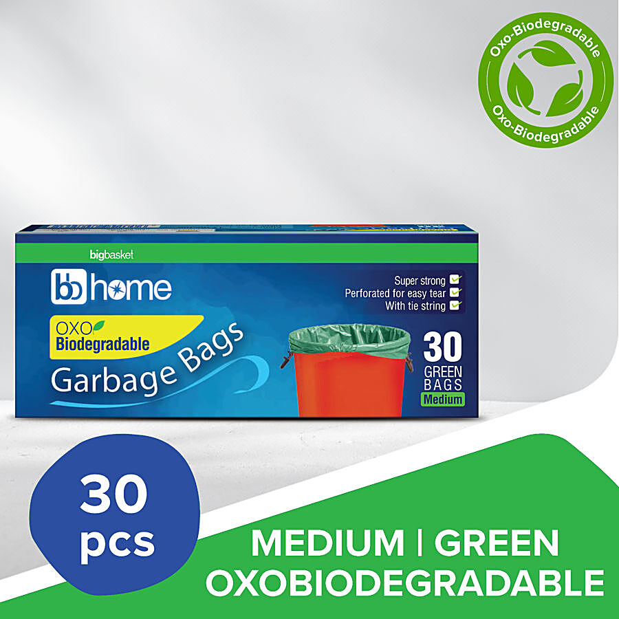Biodegradable Dustbin Bags Large Size For Home 100 Bags Pack of 4 Black  Color