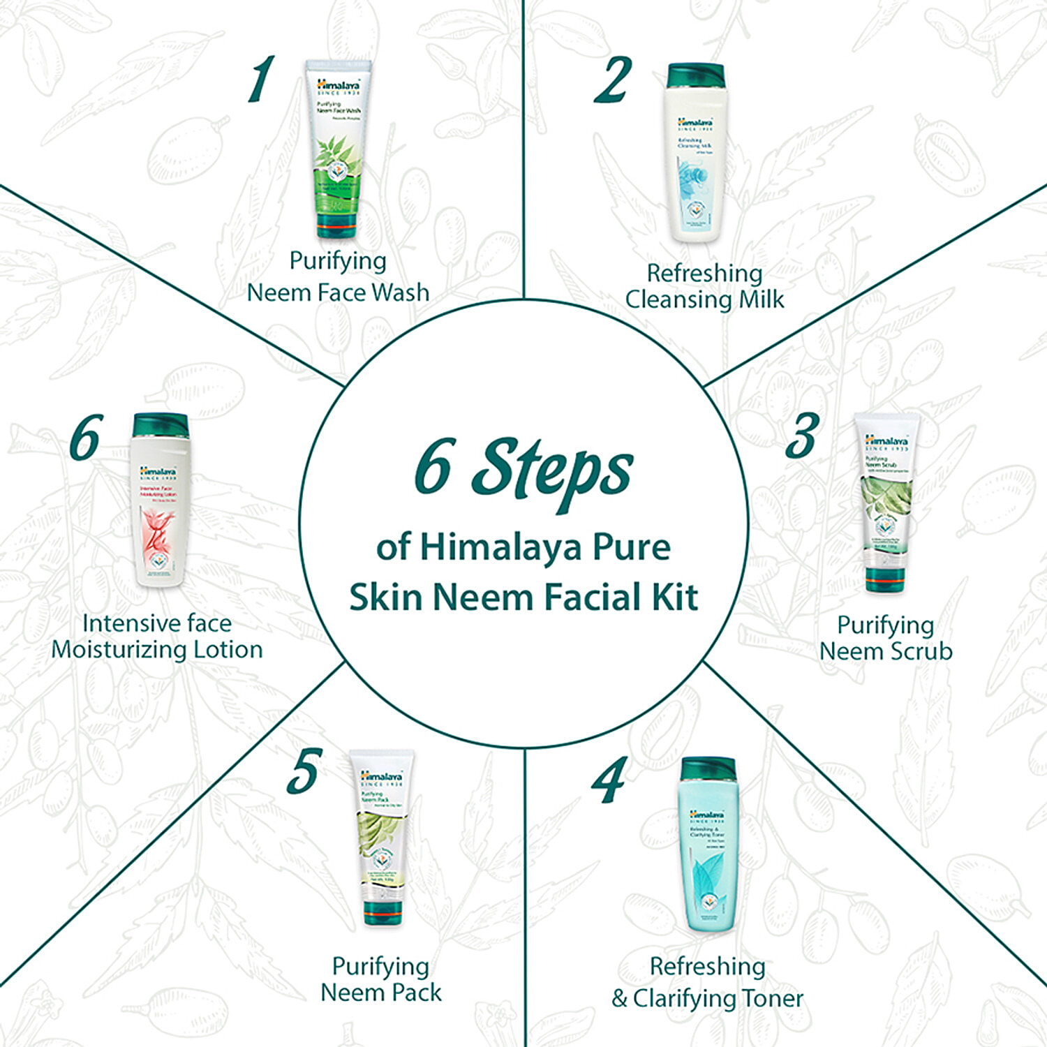 himalaya herbals pure skin neem facial kit with face massager