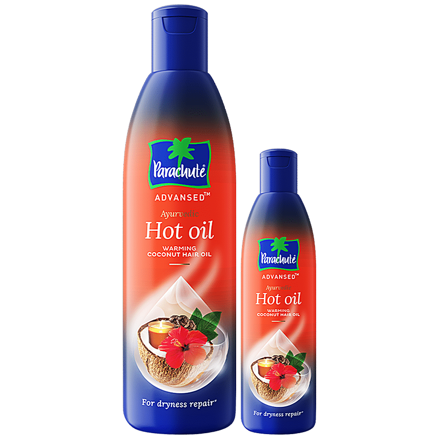 Buy Parachute Advansed Ayurvedic Warming Coconut Hot Hair Oil - For Dryness  Repair, Aids Hair Growth, Natural Ayurvedic Ingredients Online at Best  Price of Rs  - bigbasket