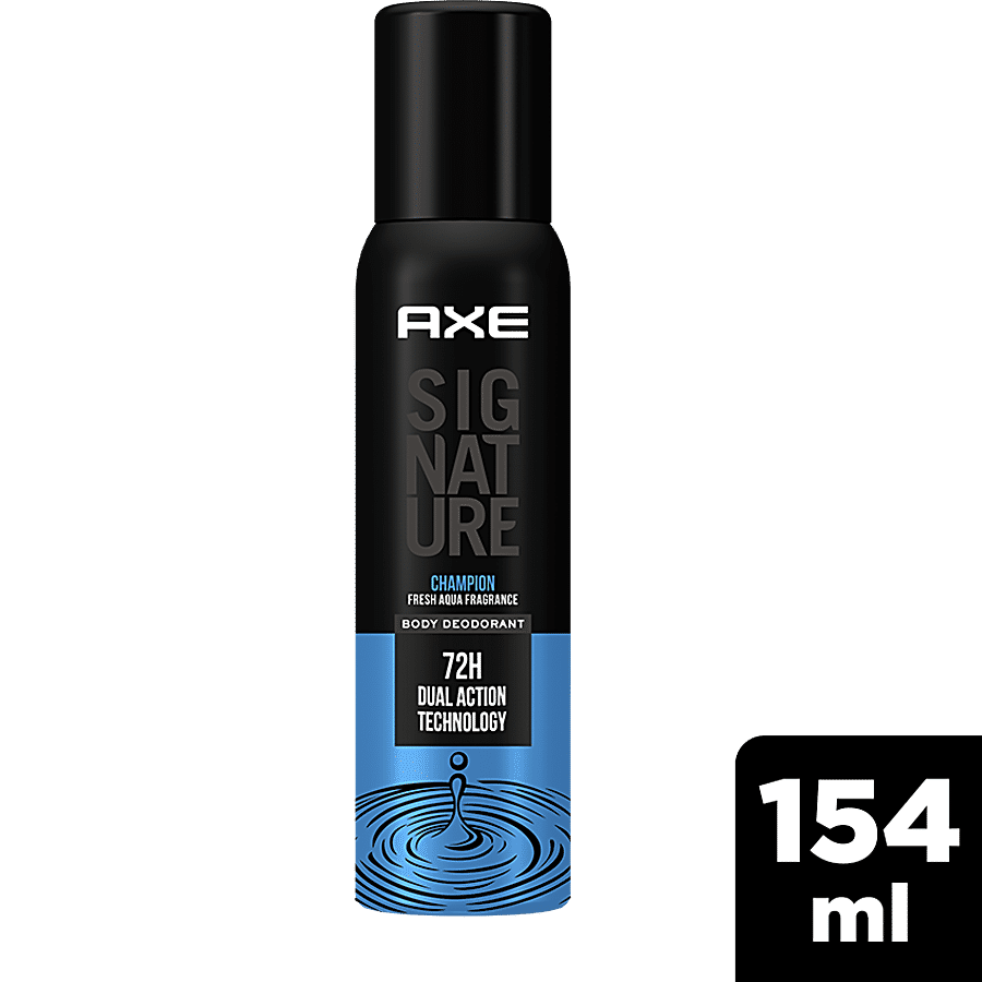 Eed D.w.z reflecteren Buy Axe Signature - Champion, Long Lasting, No Gas, Deodorant Body Spray,  Perfume For Men Online at Best Price of Rs 232.50 - bigbasket