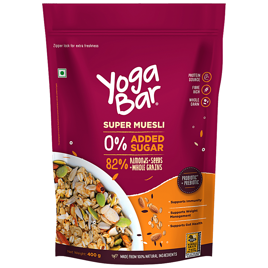 Buy Yoga Bar Super Muesli - No Added Sugar, Rich In Protein & Fibre, No  Preservatives Online at Best Price of Rs 305.5 - bigbasket