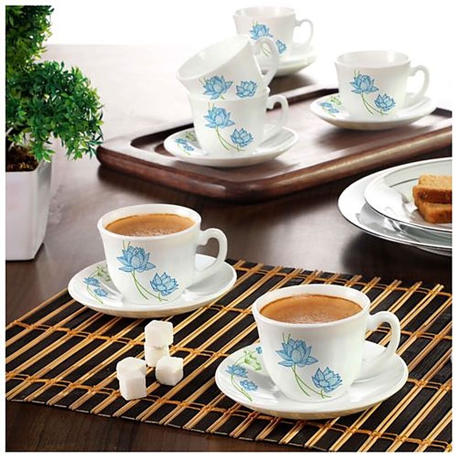 Tea Set lots -1*100ml Heat Resistant Clear Glass Tea Cups Mugs +Saucer