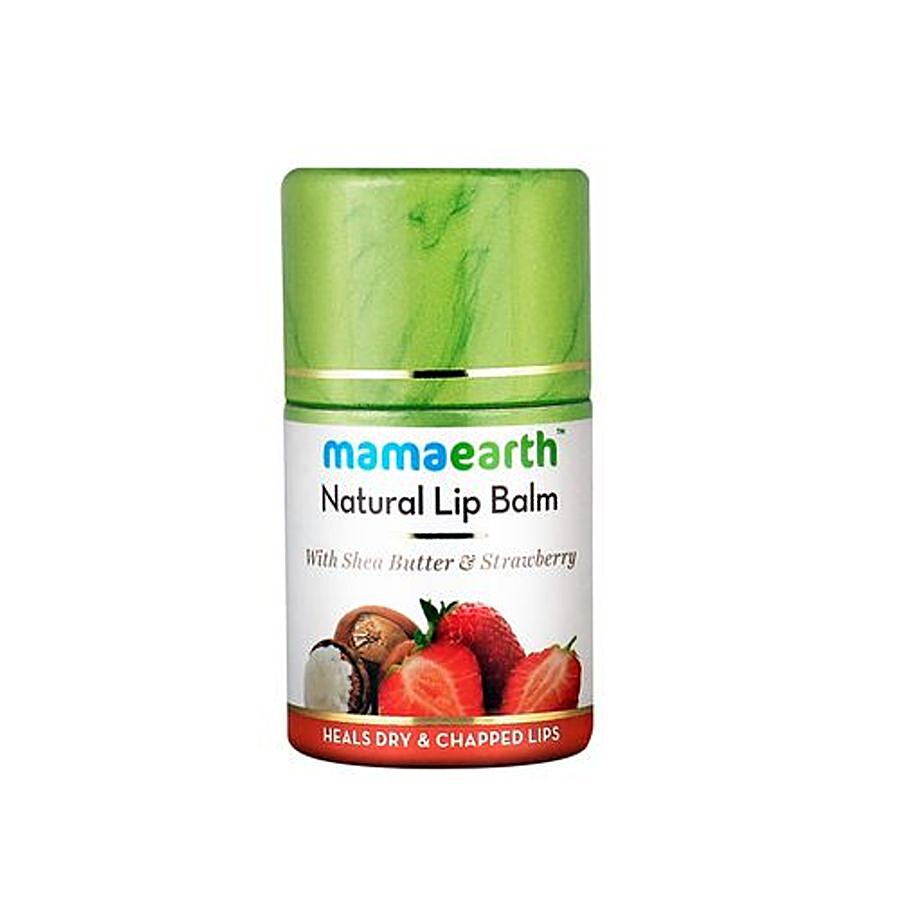 Mamaearth Natural Lip Balm With Shea Butter & Strawberry For Women, 4.5 g  