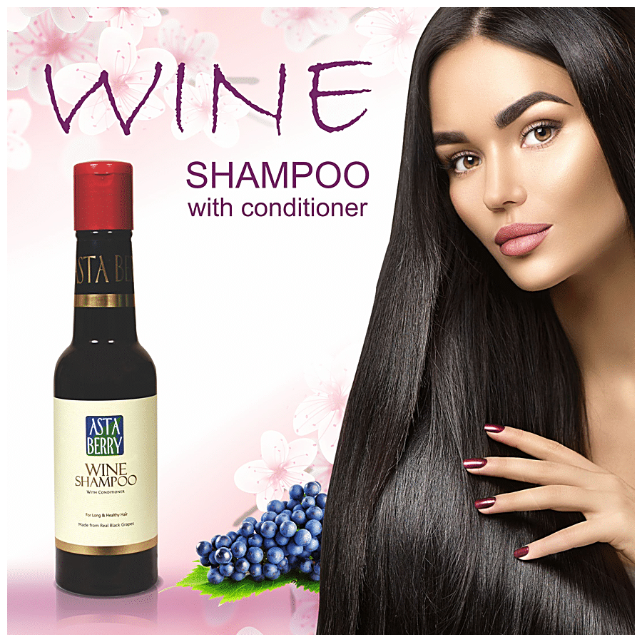 Buy Astaberry Wine Shampoo with Conditioner - Made from Real Black Grapes,  For Long & Healthy Hair Online at Best Price of Rs 150 - bigbasket