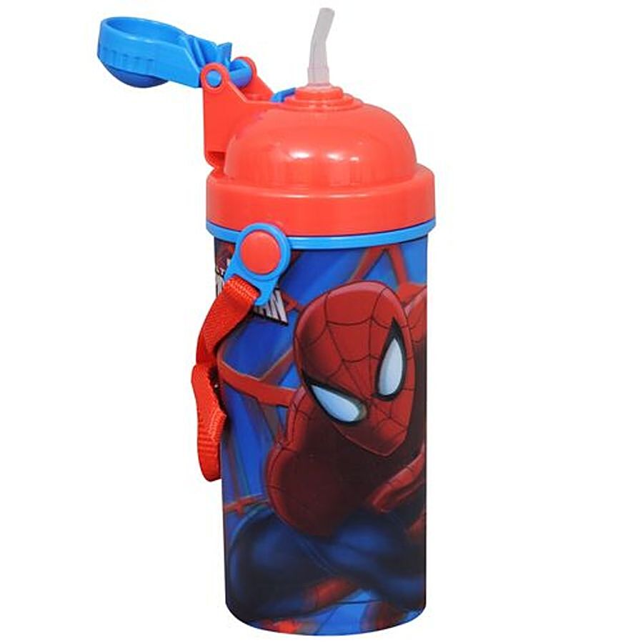 Buy Hm International Marvel Spiderman Sipper Plastic Kids Water Bottle With  Neck Strap Online at Best Price of Rs 199 - bigbasket