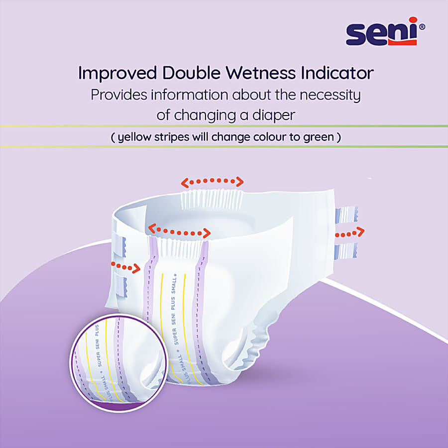 Buy Seni Super Seni Plus Breathable Adult Diapers - Medium Online at Best  Price of Rs 1680 - bigbasket