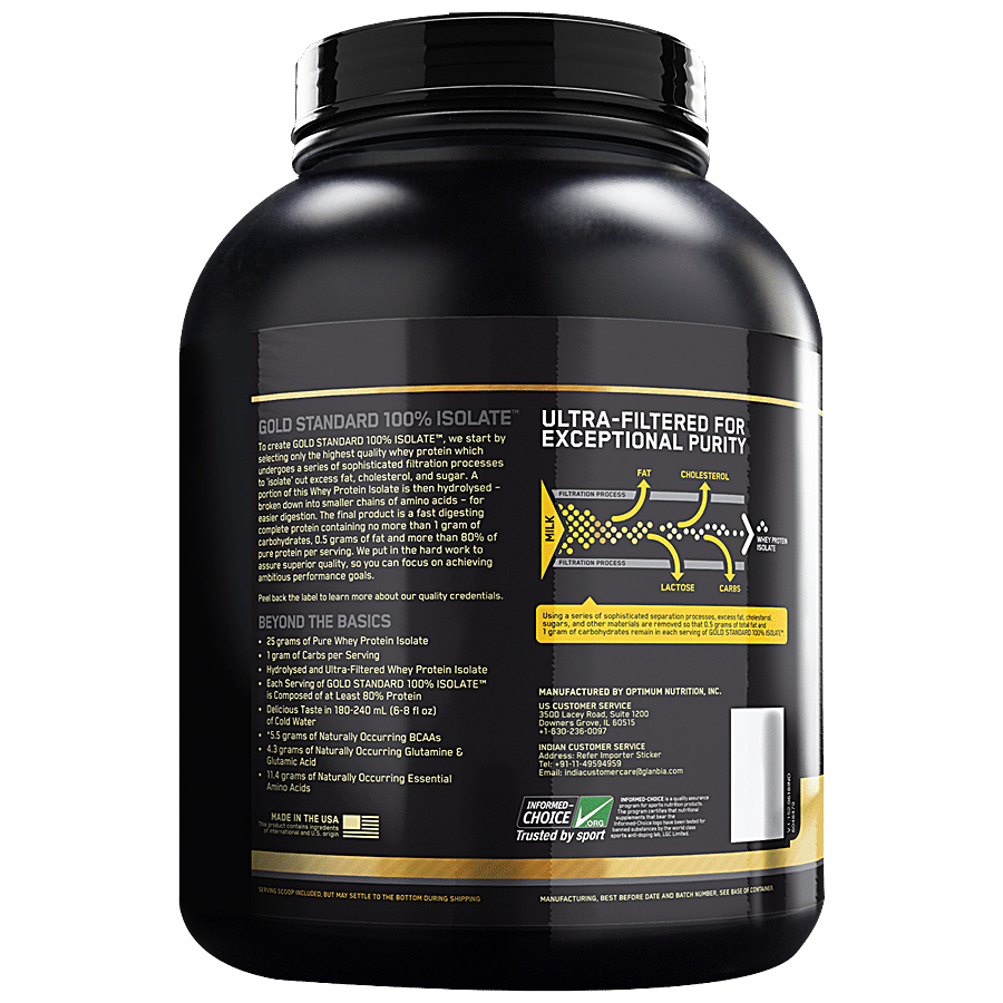 Optimum Nutrition Gold Standard 100% Isolate, Chocolate Bliss, 3 lb (1.36  kg) 