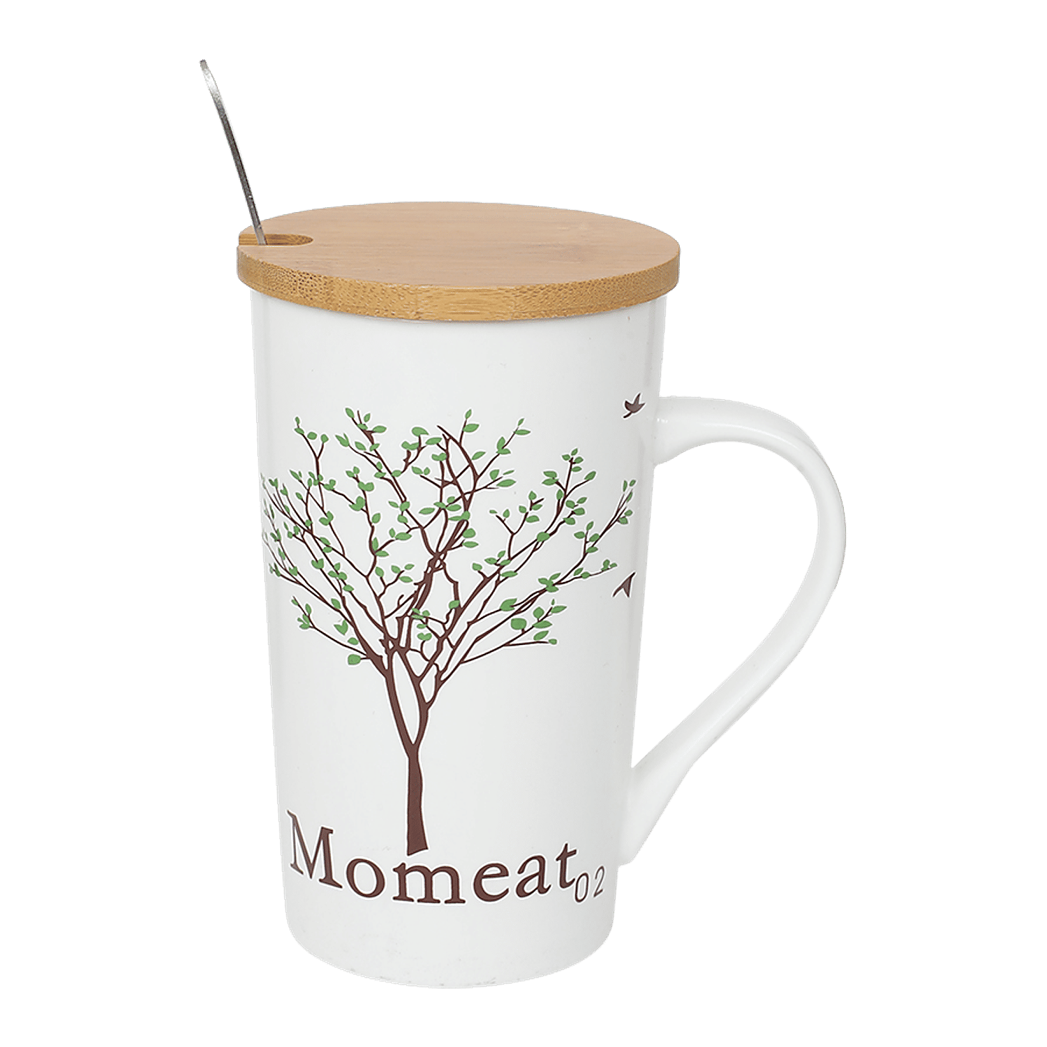 Buy Dp Chai Tea Coffee Ceramic Mug With Lid Spoon Tree Print Bb 452 4 Online At Best Price Bigbasket