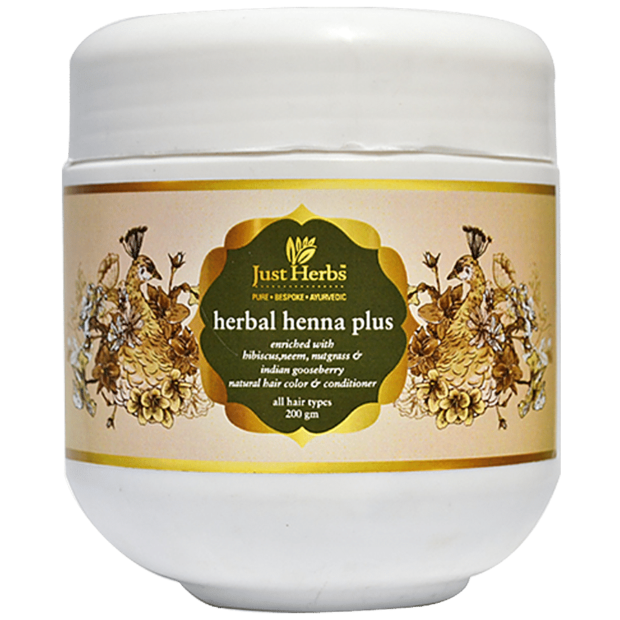 Buy Just Herbs Herbal Henna Plus - Certified Organic Natural Hair Colour  Online at Best Price of Rs  - bigbasket