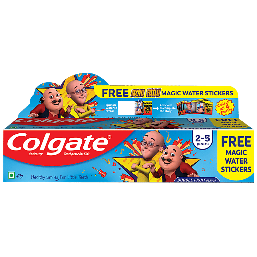 Buy Colgate Kids Motu Patlu Toothpaste - 2-5 Years, Bubble Fruit Flavour  Online at Best Price of Rs 43 - bigbasket