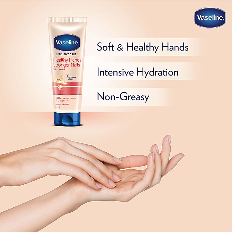 Krage konsol tuberkulose Buy Vaseline Intensive Care Healthy Hands & Stronger Nails Cream - With  Keratin, + Vaseline Jelly Online at Best Price of Rs 249 - bigbasket