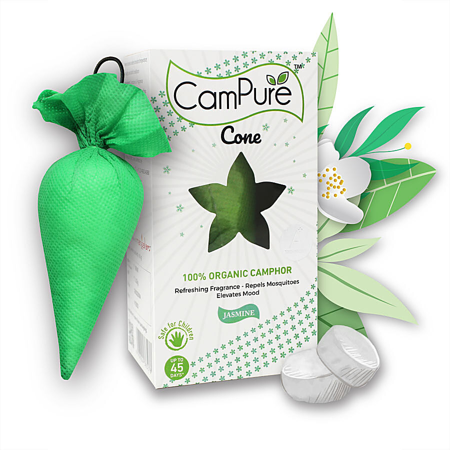Buy Campure Air Freshener Cone - Jasmine & Camphor, Refreshing Fragrance,  Repels Mosquitoes, Elevates Mood Online at Best Price of Rs 199 - bigbasket