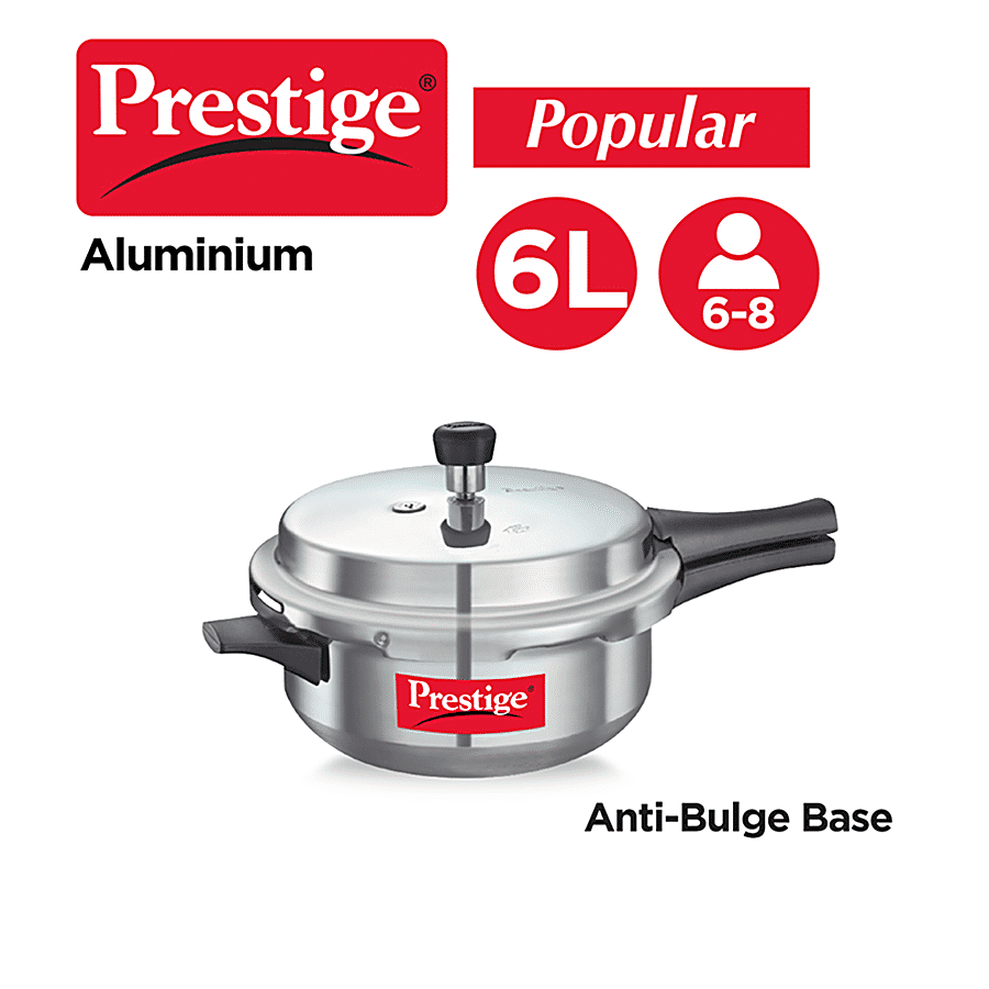 Prestige Popular Aluminium 6 Liter Senior Deep Pressure Pan with Lid 10035 