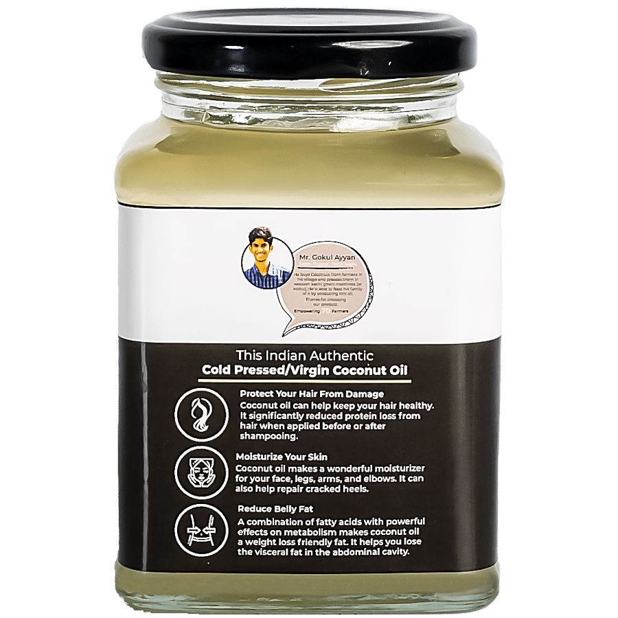 Buy Anveshan Wood Cold Pressed Coconut Oil - For Hair, Skin, Cooking Online  at Best Price of Rs  - bigbasket