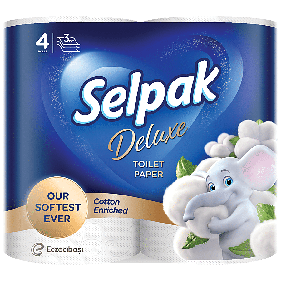 Buy Selpak Cotton Enriched Toilet Paper - Deluxe, 3 Ply Online at