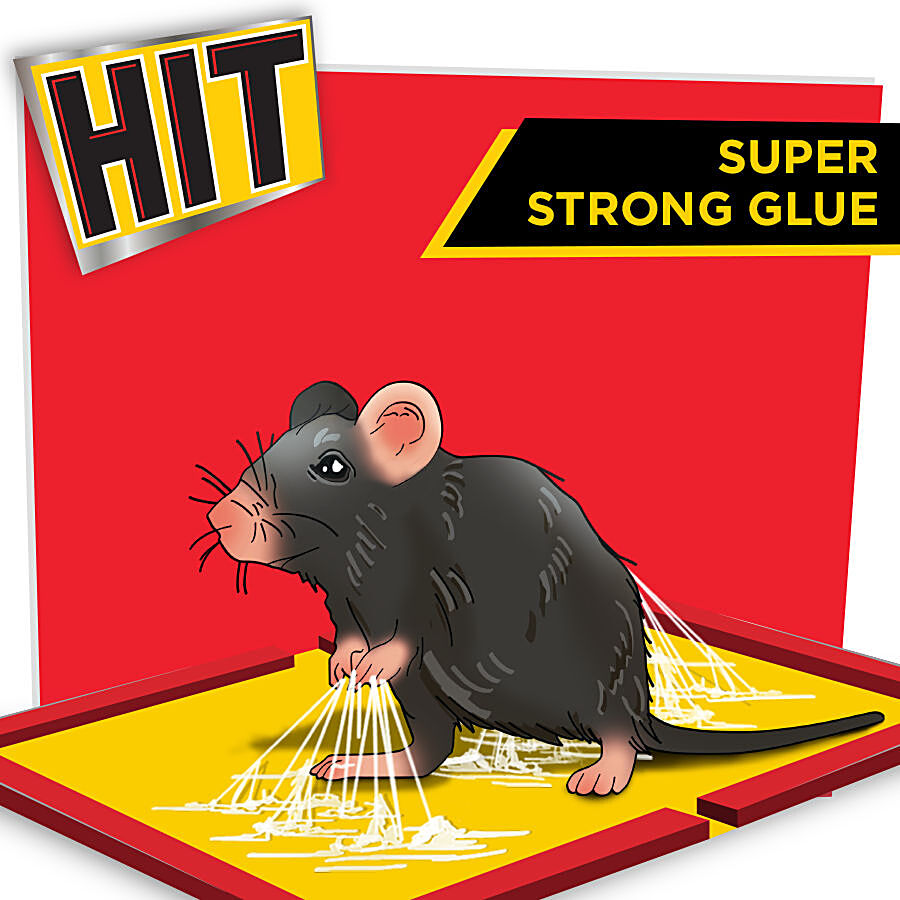 HIT Rat/Mouse Glue Pad - No Smell, Non-Poisonous, Jumbo Size, 3