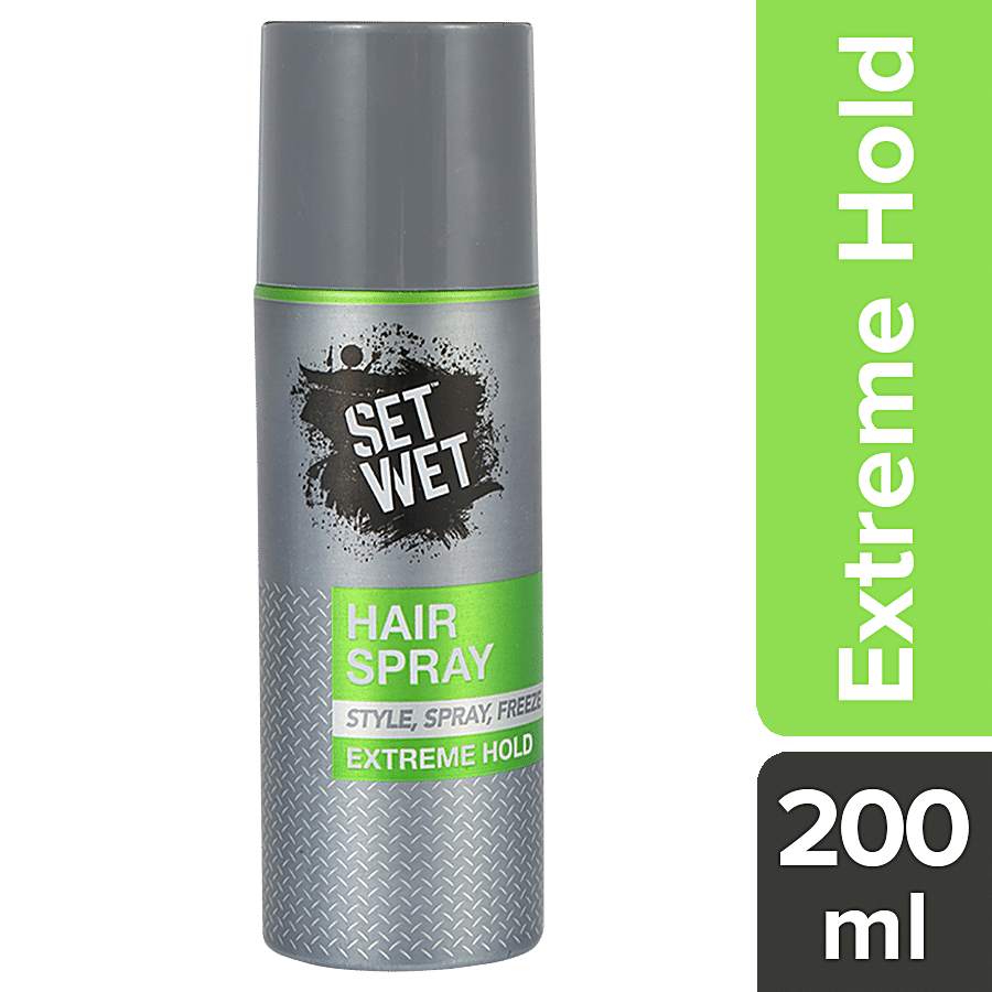 Buy Set Wet Extreme Hold Styling Hair Spray For Men - Style, Spray, Freeze  Your Hair Online at Best Price of Rs 192 - bigbasket