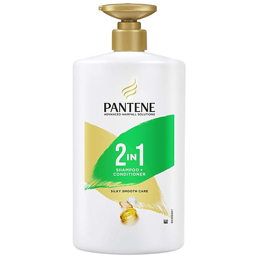 Buy Pantene Advanced Hairfall Solution 2 in 1 Shampoo + Conditioner - Silky  Smooth Care Online at Best Price of Rs 599.53 - bigbasket