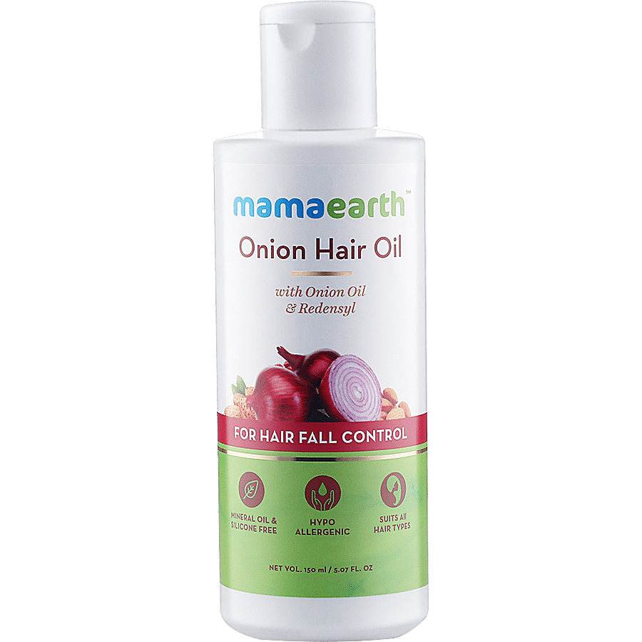 Buy Mamaearth Onion Hair Oil - For Hair Fall Control, Mineral Oil &  Silicone Free Online at Best Price of Rs  - bigbasket