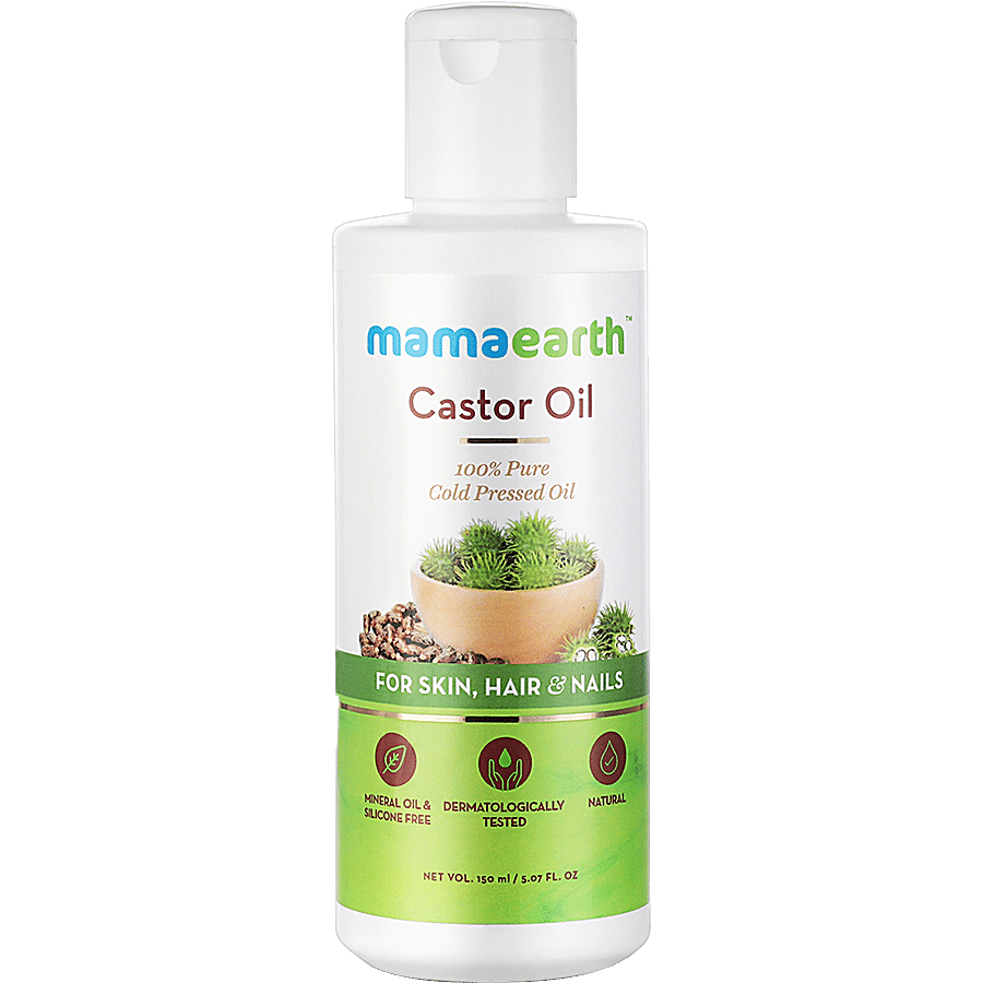 Buy Mamaearth Castor Oil - For Skin, Hair & Nails, 100% Pure, Cold Pressed  Oil Online at Best Price of Rs 293.02 - bigbasket