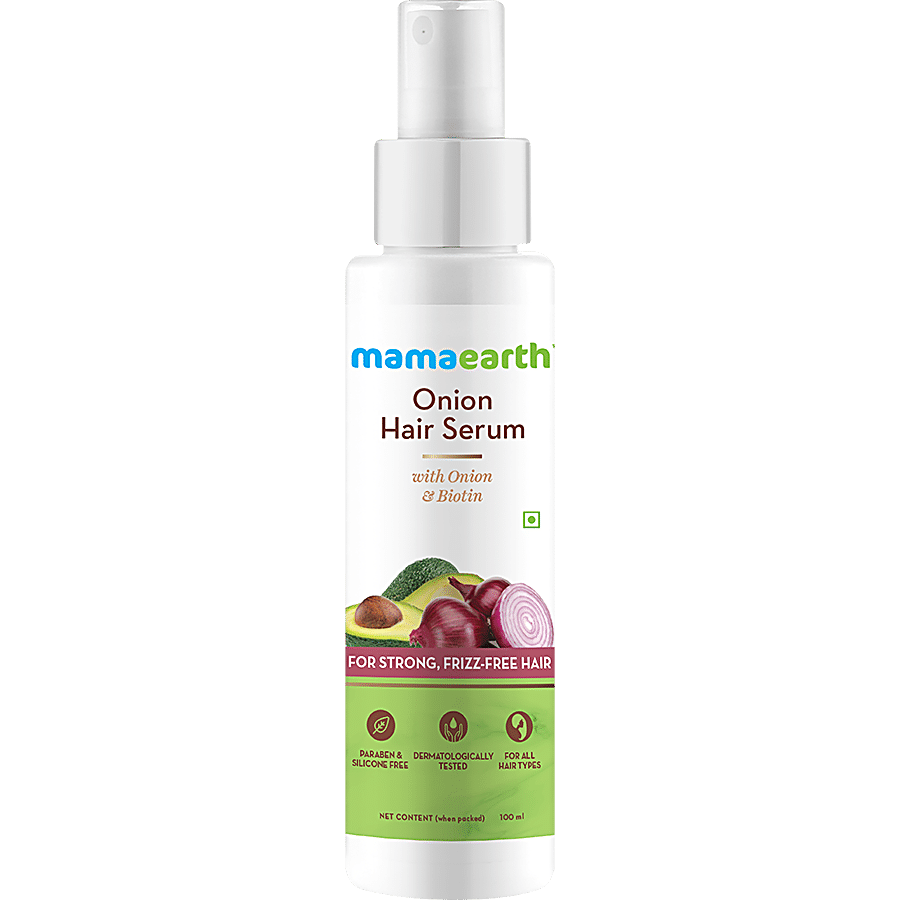 Buy Mamaearth Onion Hair Serum - For Strong Frizz-Free Hair, Paraben & Silicone  Free Online at Best Price of Rs  - bigbasket