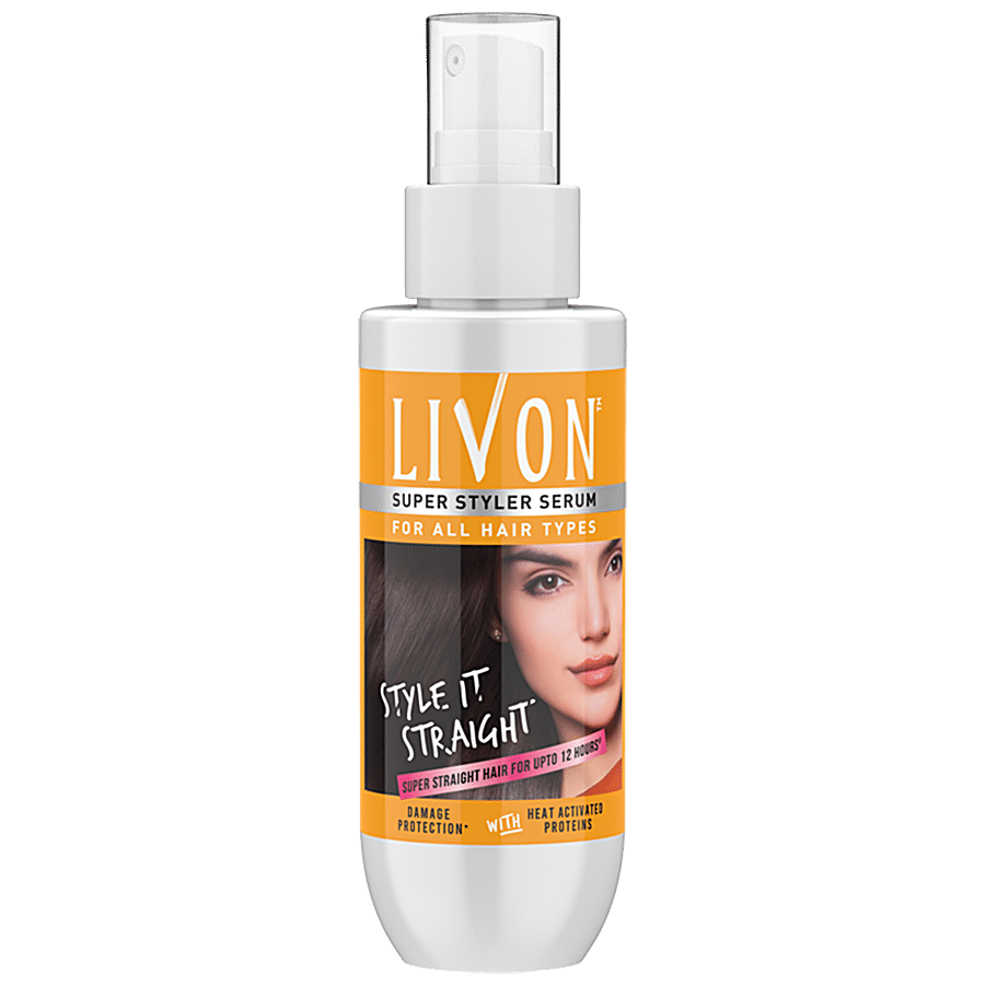 Buy Livon Hair Straightening Serum - Up To 12 Hour Straighter Hair, Infused  With Heat Activated Protein Online at Best Price of Rs  - bigbasket