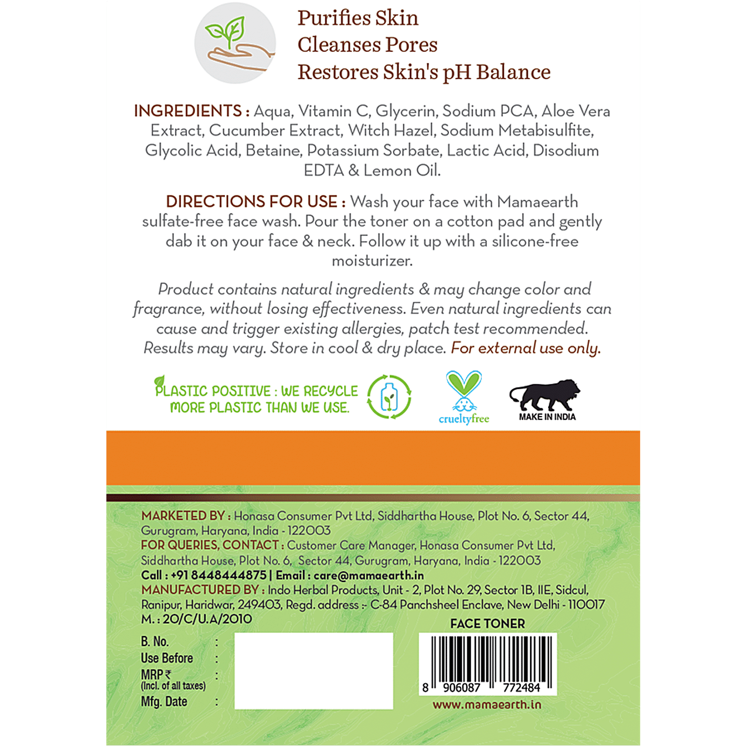 mamaearth pore tightening toner