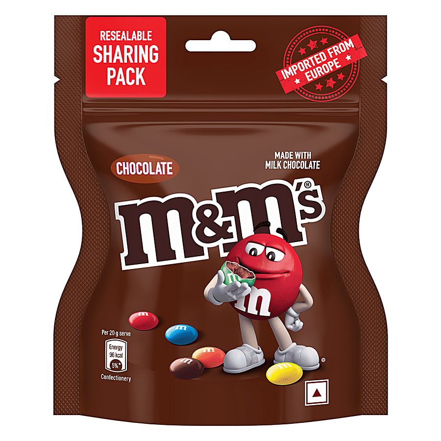 M&Ms Milk Chocolate Candies - Resealable Sharing Pack, 40 g