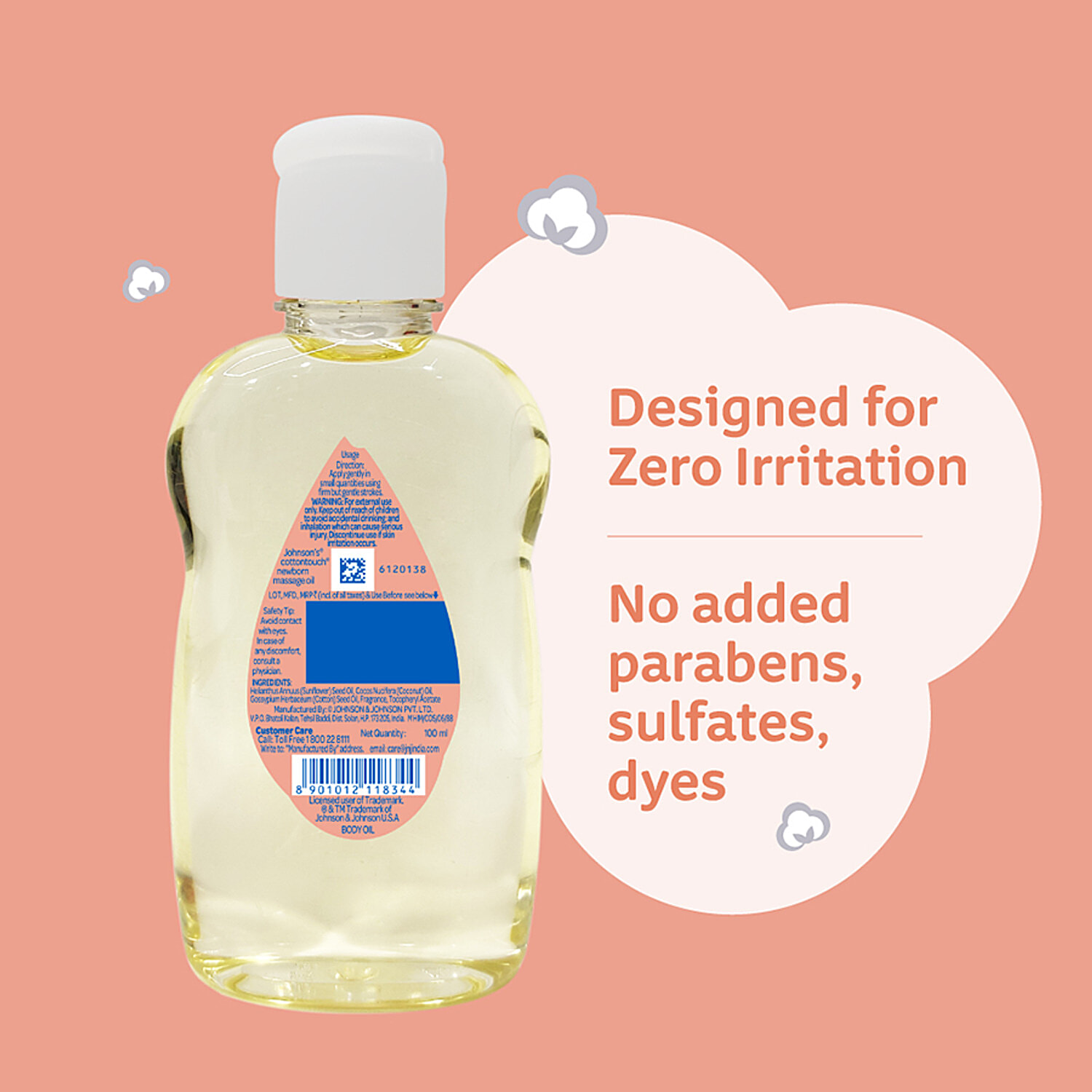 johnson baby oil cotton touch