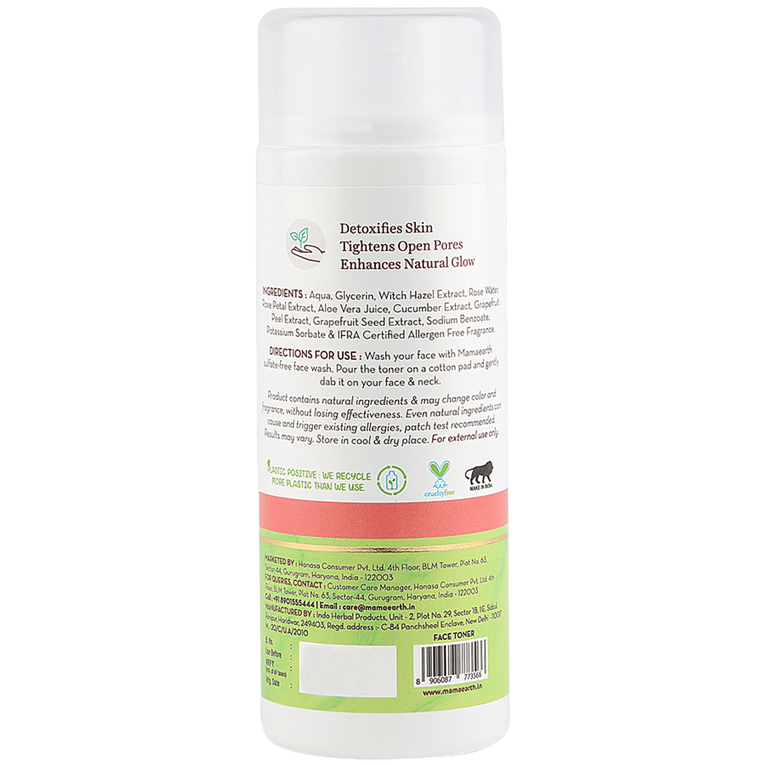 mamaearth rose water toner