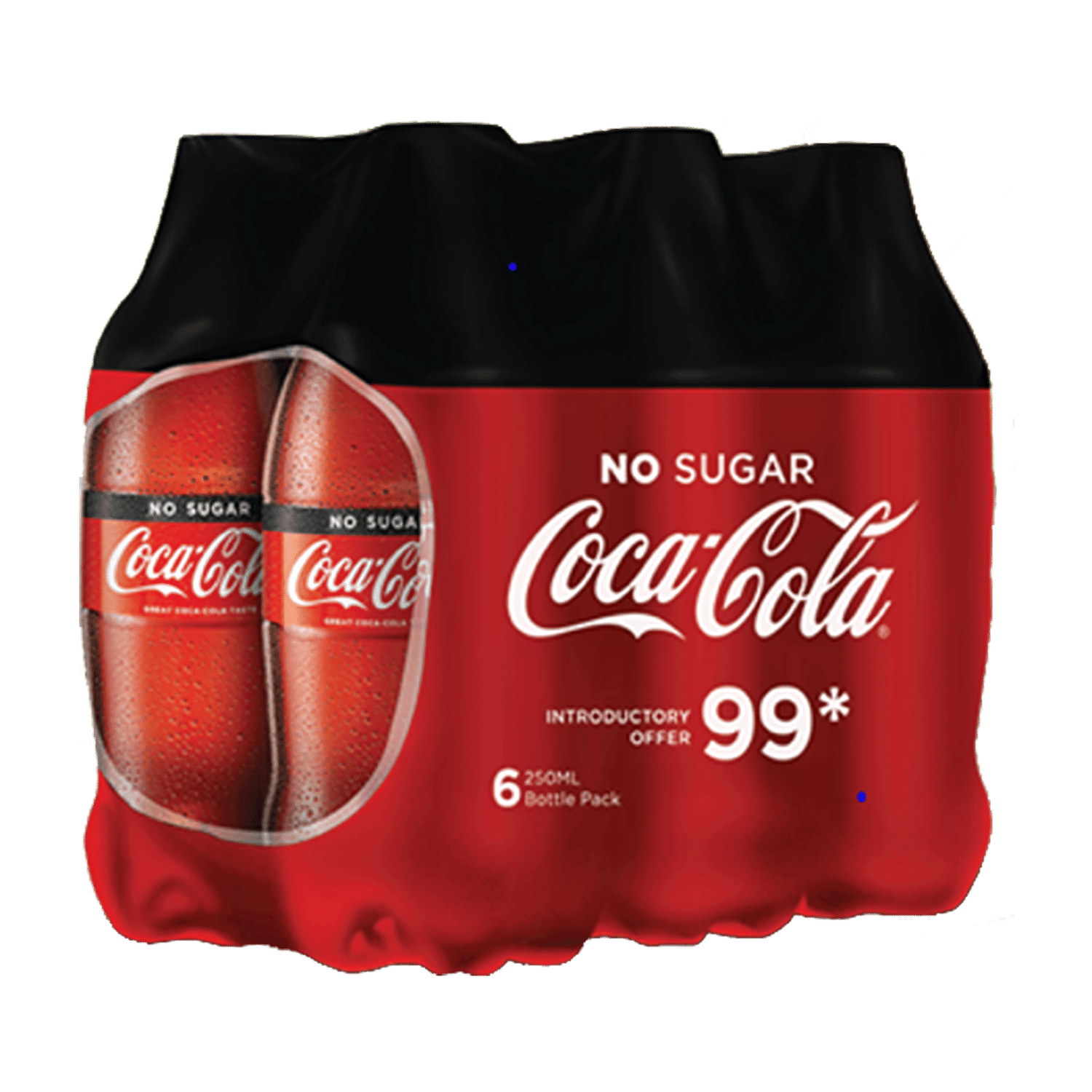 Coca Cola Zero Soft Drink Carbonated Water, 250 Ml (Pack Of 6