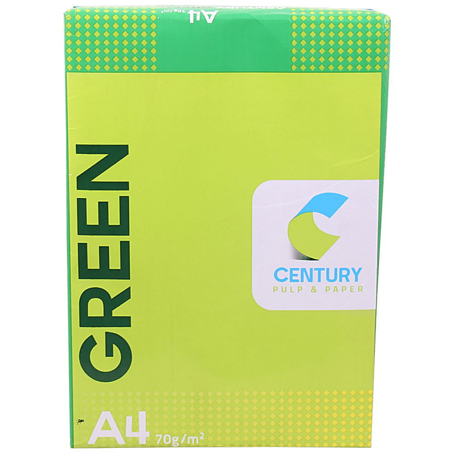 Century Green Copier Paper – A4 Size, 70 GSM 500 Sheets 10 Reams