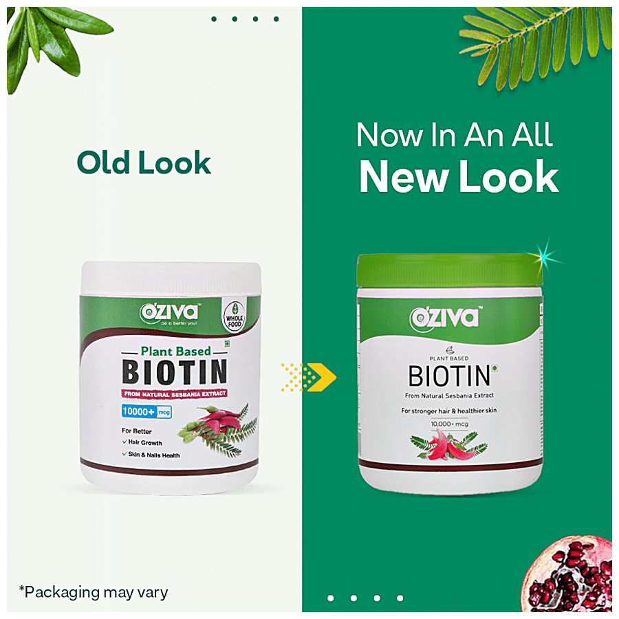 Buy O'ZIVA Plant Based Biotin - 10,000+ Mcg, For Hair Growth & Healthy Skin  Online at Best Price of Rs 699 - bigbasket