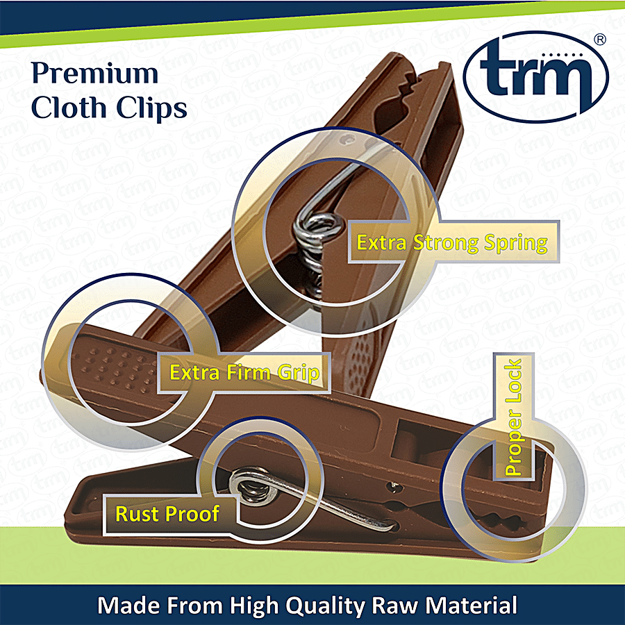 Buy Trm Premium Plastic Hanging Cloth Drying Clips - 2mm, Blue Online at  Best Price of Rs 79 - bigbasket