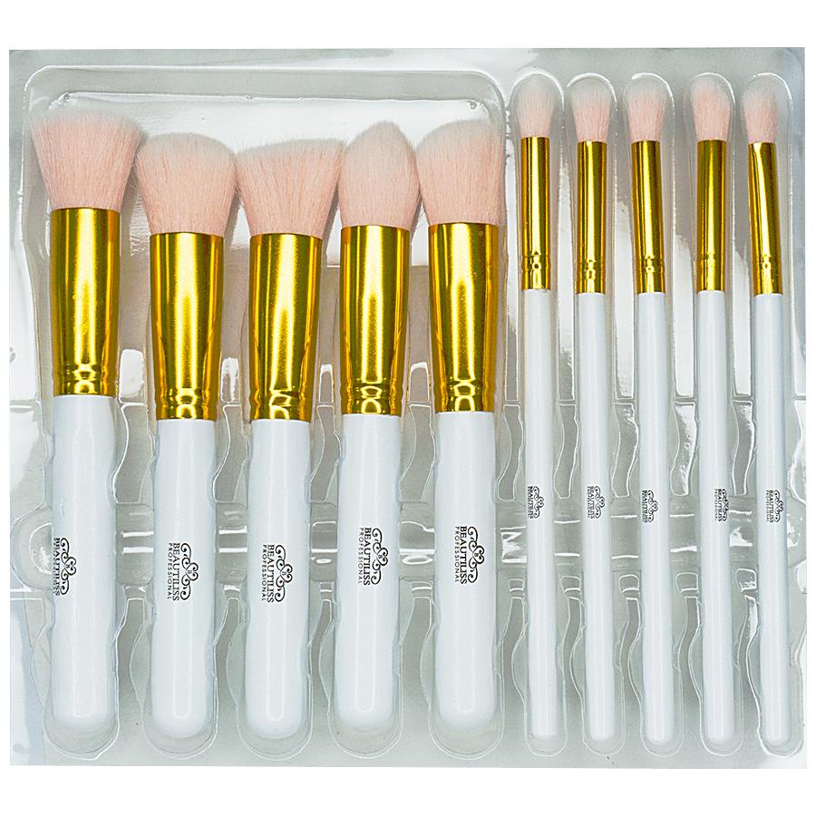 Buy Roslet Makeup Brush Set 10 Pcs Premium Synthetic Brushes Rose Gold Cosmetic  Brushes with Travel Bag Online at Best Prices in India - JioMart.