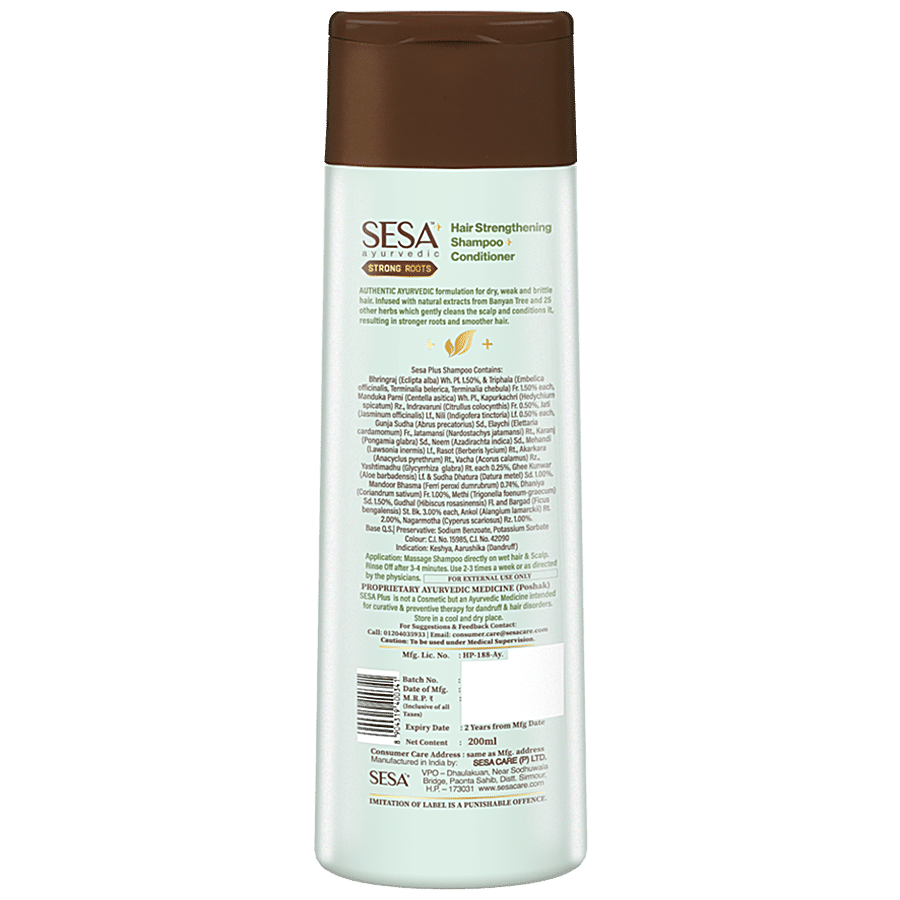 Buy Sesa Strong Roots Ayurvedic Shampoo + Conditioner - Hair Strengthening  Online at Best Price of Rs  - bigbasket
