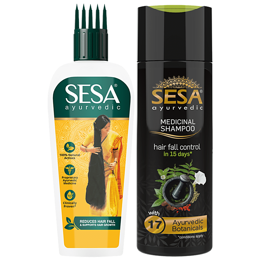 Buy Sesa Combi Pack - Ayurvedic Hair Oil + Medicinal Shampoo Online at Best  Price of Rs  - bigbasket