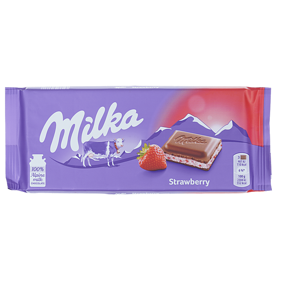 Buy Milka Strawberry Chocolate Bars From Alpine Milk - Smooth