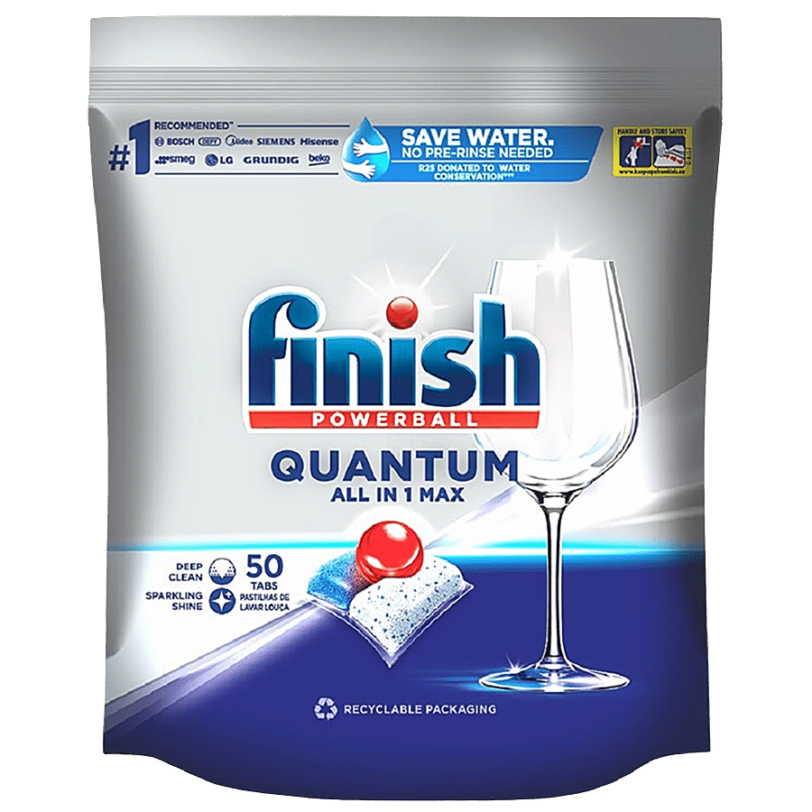 Finish Powerball Quantum Ultimate Lemon Sparkle Dishwasher Pack of