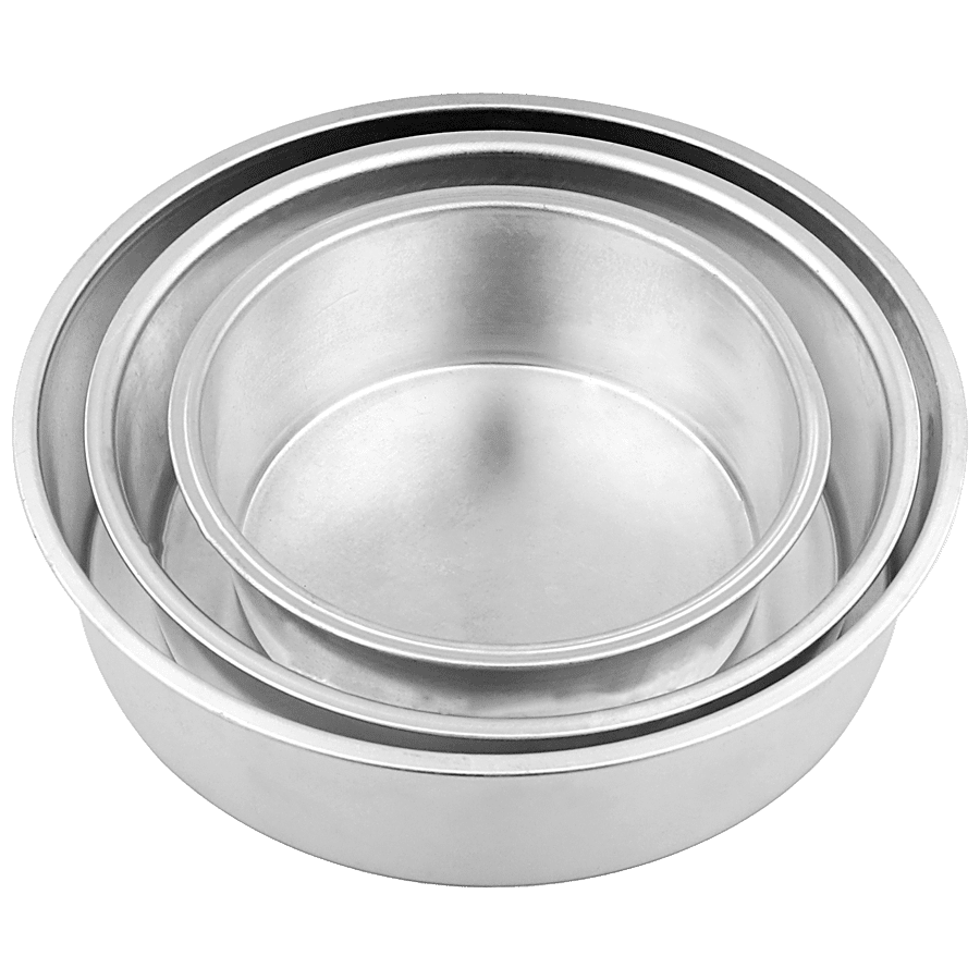 Buy Segovia Aluminium Round Shaped Cake Mould Set - Microwave, Oven &  Cooker Safe Online at Best Price of Rs 449 - bigbasket