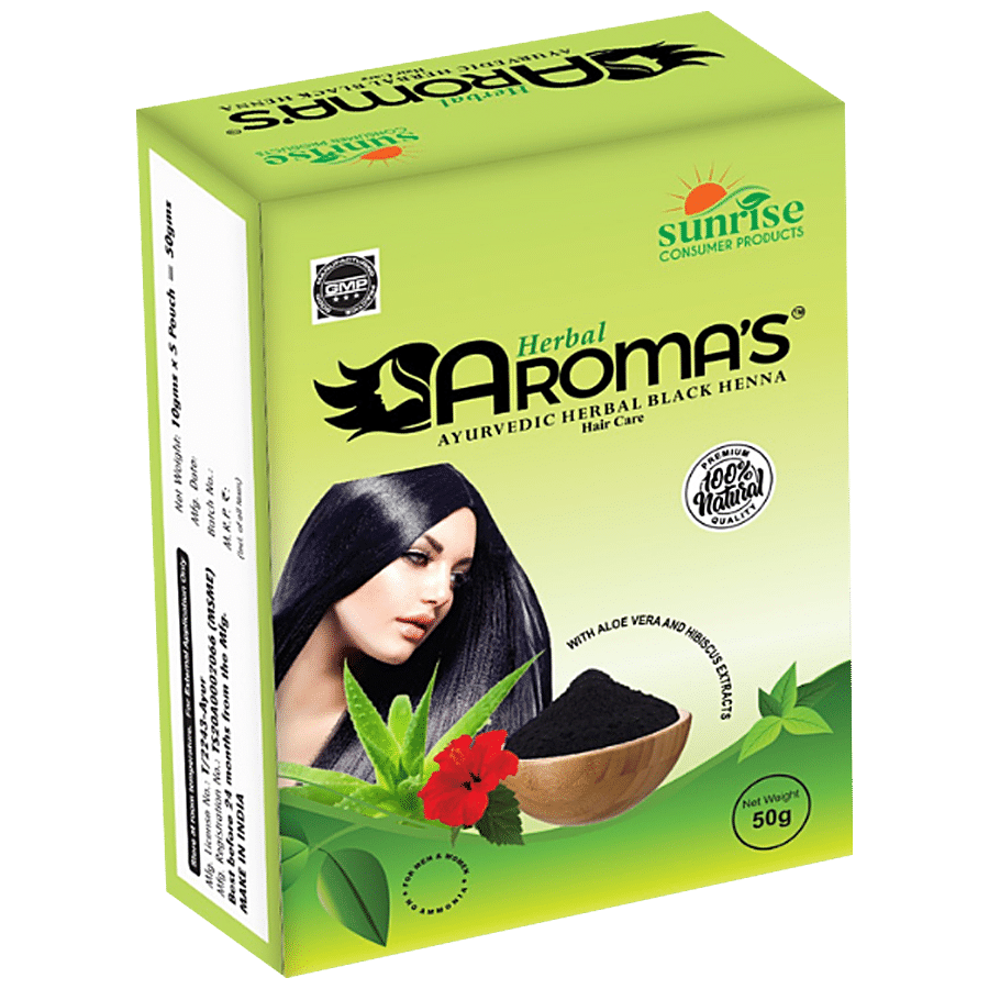 Buy Herbal Aroma's Ayurvedic Black Henna - With Aloevera & Hibiscus Extracts,  Conditions Hair Online at Best Price of Rs 60 - bigbasket