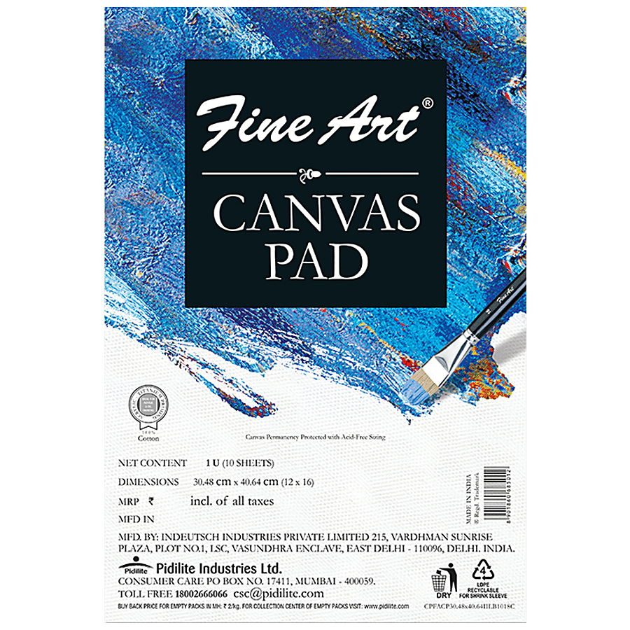 Color Factory - Artist Canvas Pad - 10 Sheets
