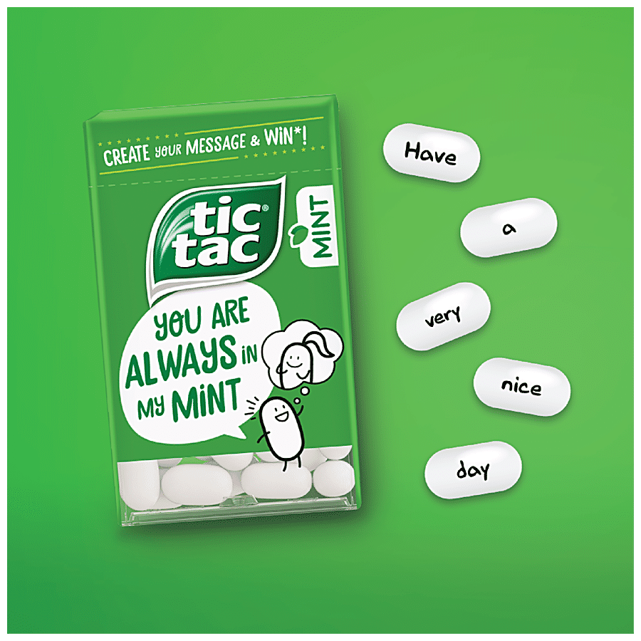 Tic Tac Candy - Gentle Messages, Mint, 9.7 g