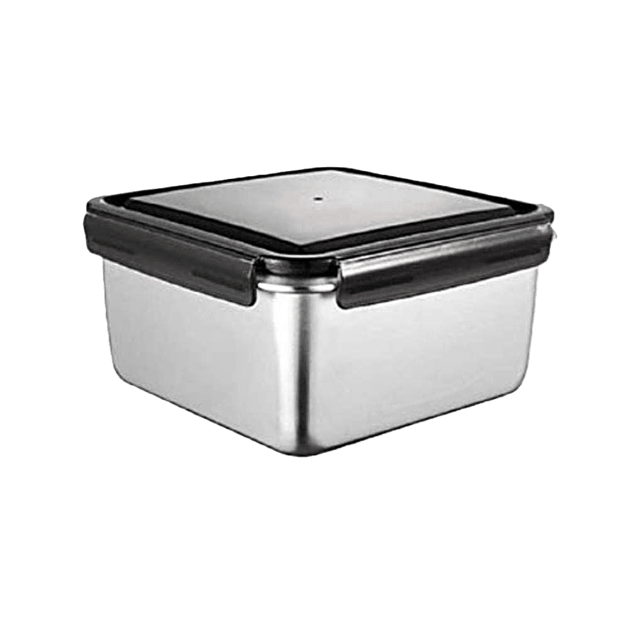 Square Stainless Steel Containers | Microwave-Safe Green / 600 ml