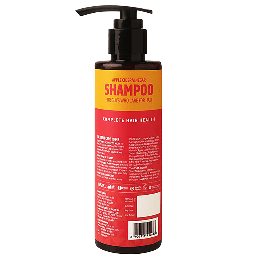 Buy Phy Apple Cider Vinegar Shampoo - Complete Hair Health, pH Balanced,  SLS Free Online at Best Price of Rs  - bigbasket