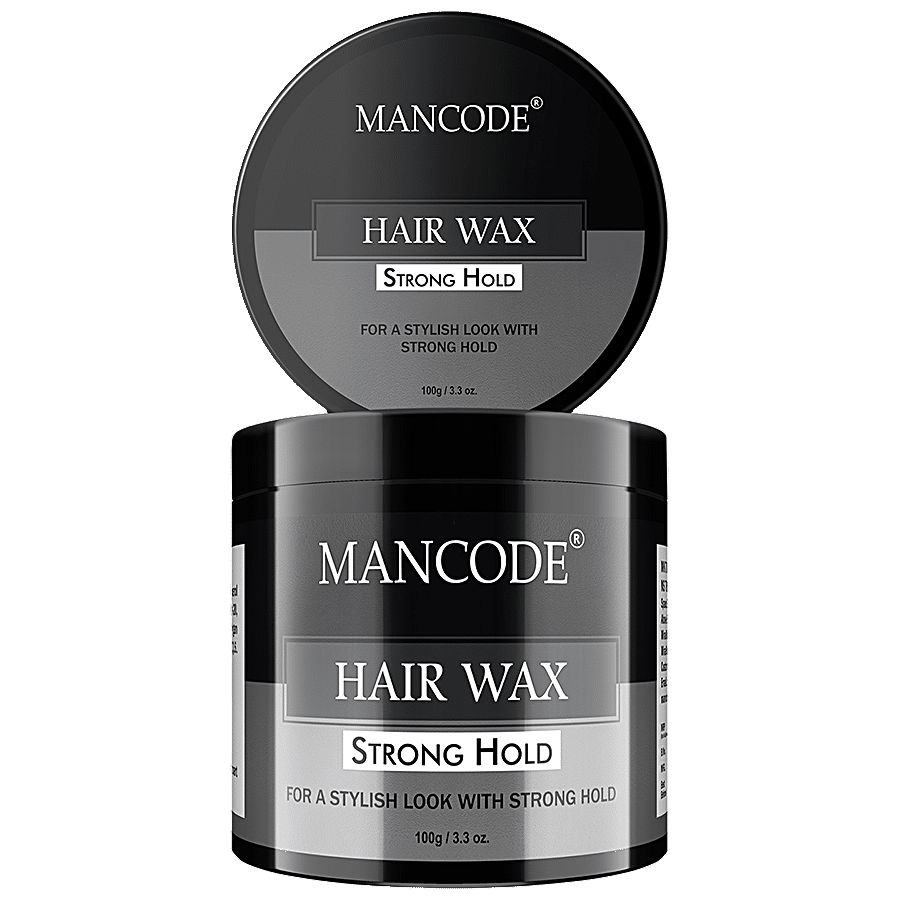 Mancode Strong Hold Hair Wax - Intense Nourishment, Non-Sticky Formula, For  Long-Lasting Style, 100 g of Rs 175 - bigbasket