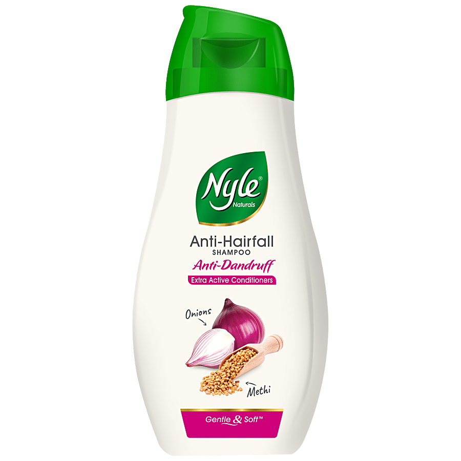 Buy Nyle Anti-Dandruff Anti-Hair Fall Shampoo - With Onion & Methi,  Improves Scalp Health Online at Best Price of Rs  - bigbasket