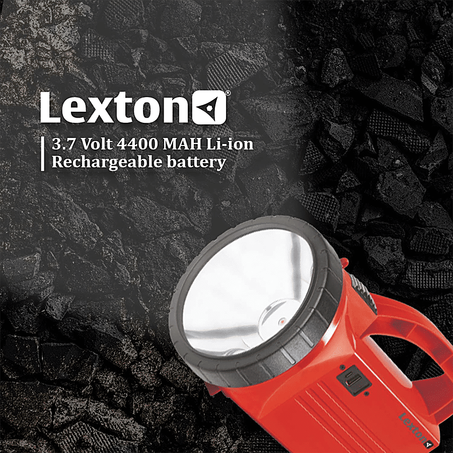 Buy Lexton Rechargeable LED Torch - Plastic, Thunder-R, 5 Watt Online at Best  Price of Rs 399 - bigbasket