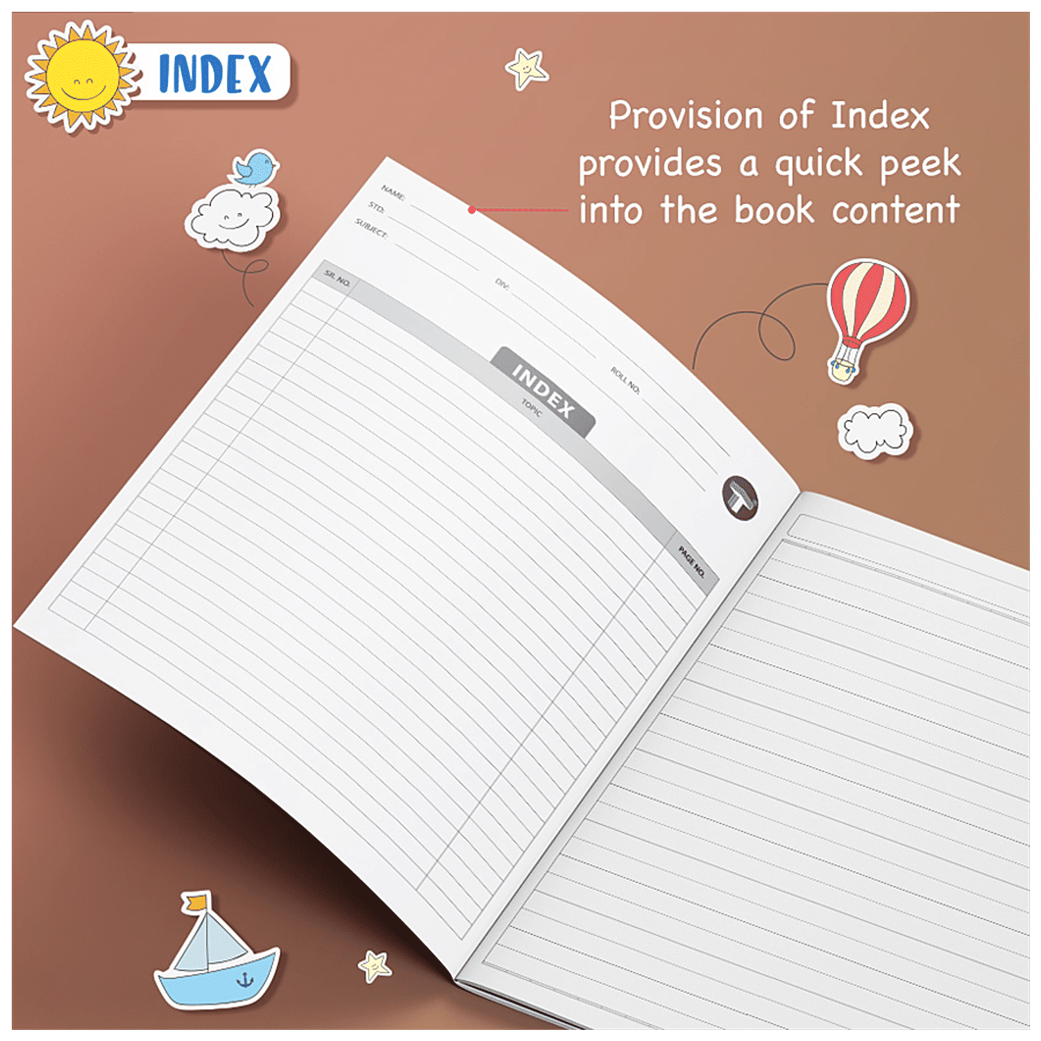 Book Index Page For Kids